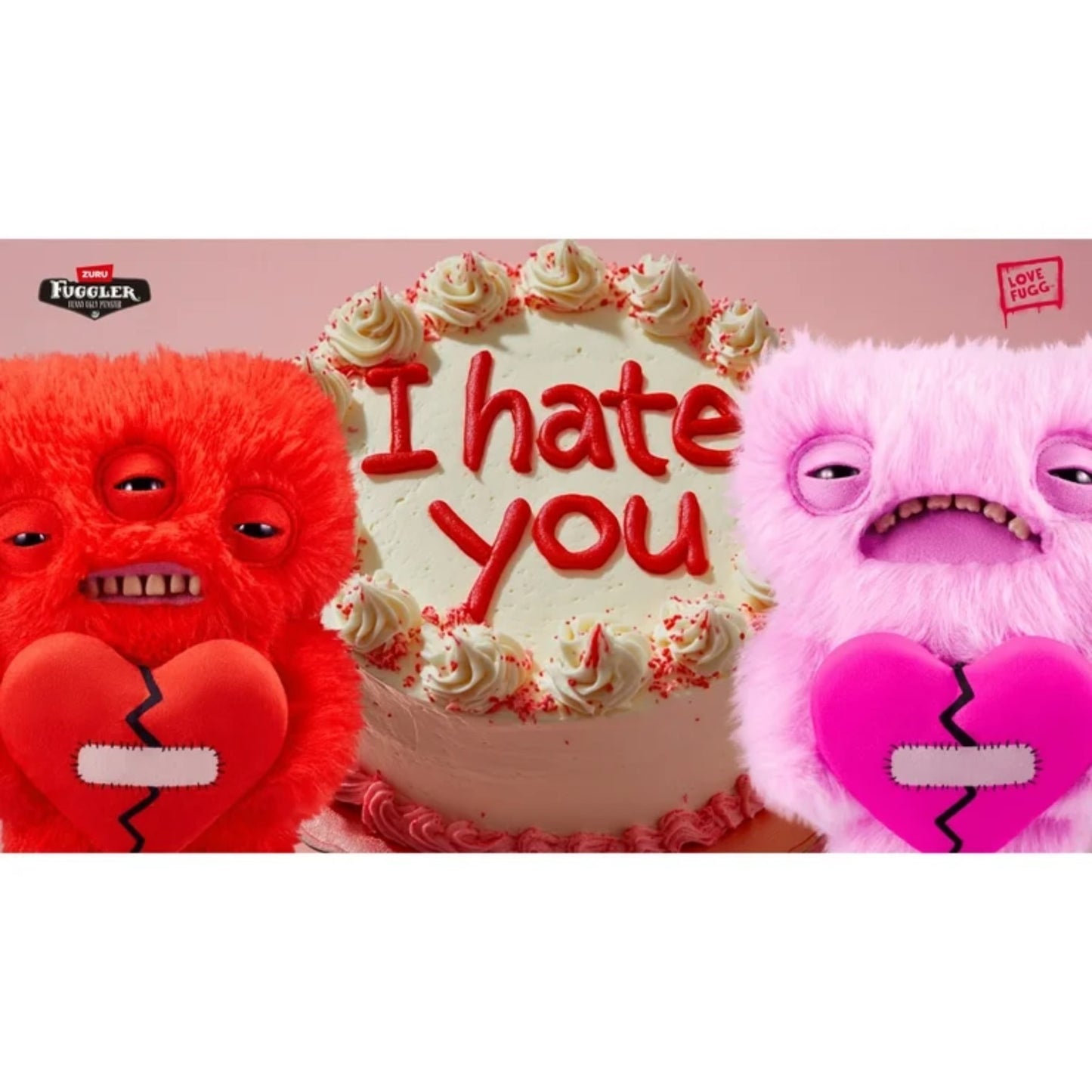 9” Fuggler Love Fugg ❤️Red & 🩷Pink