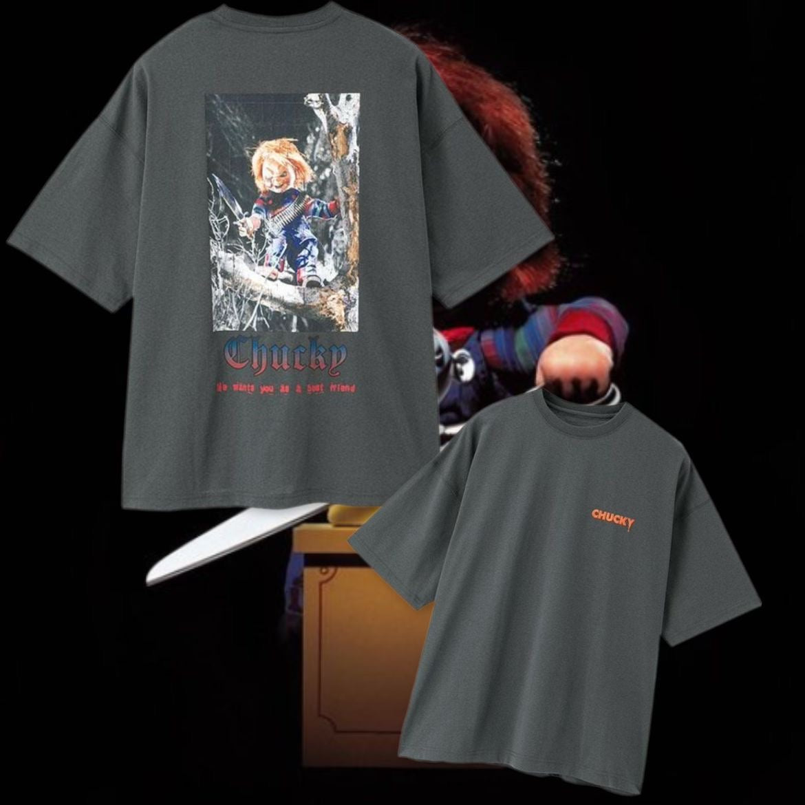 日本直送🇯🇵 Child's Play Chucky Tee Shirt (前面chucky字刺繡)