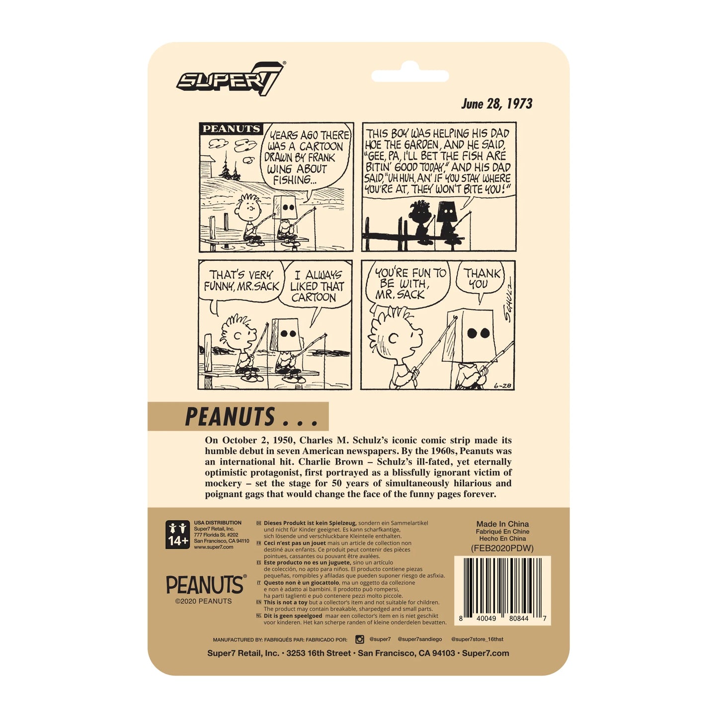 3.75” Peanuts Mr Sack