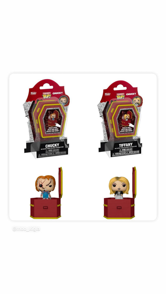 2.4” Chucky & Tiffany Coffin set